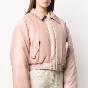 Nanushka Bomi Cropped Bomber Jacket